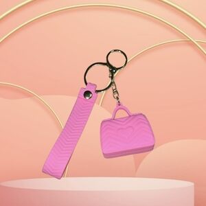 Pink Keychain with Mini Purse Accessory